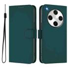 For OPPO Find X8 Pro Skin Feel Solid Color Leather Phone Case with Lanyard(Dark Green) - 2