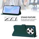 For OPPO Find X8 Pro Skin Feel Solid Color Leather Phone Case with Lanyard(Dark Green) - 3