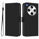For OPPO Find X8 Pro Skin Feel Solid Color Leather Phone Case with Lanyard(Black) - 2