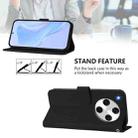 For OPPO Find X8 Pro Skin Feel Solid Color Leather Phone Case with Lanyard(Black) - 3