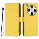 For OPPO Find X8 Pro Skin Feel Solid Color Leather Phone Case with Lanyard(Lemon Yellow) - 2