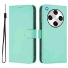 For OPPO Find X8 Pro Skin Feel Solid Color Leather Phone Case with Lanyard(Mint Green) - 2