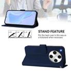 For OPPO Find X8 Pro Skin Feel Solid Color Leather Phone Case with Lanyard(Navy Blue) - 3