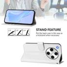 For OPPO Find X8 Pro Skin Feel Solid Color Leather Phone Case with Lanyard(White) - 3