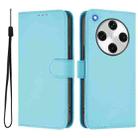 For OPPO Find X8 Pro Skin Feel Solid Color Leather Phone Case with Lanyard(Sky Blue) - 2