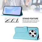 For OPPO Find X8 Pro Skin Feel Solid Color Leather Phone Case with Lanyard(Sky Blue) - 3
