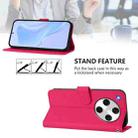 For OPPO Find X8 Pro Skin Feel Solid Color Leather Phone Case with Lanyard(Rose Red) - 3