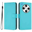 For OPPO Find X8 Pro Skin Feel Solid Color Leather Phone Case with Lanyard(Lake Blue) - 2