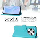 For OPPO Find X8 Pro Skin Feel Solid Color Leather Phone Case with Lanyard(Lake Blue) - 3