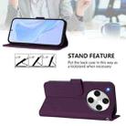 For OPPO Find X8 Pro Skin Feel Solid Color Leather Phone Case with Lanyard(Violet) - 3