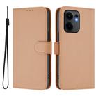For OPPO Reno13 F 5G Global Skin Feel Solid Color Leather Phone Case with Lanyard(Nude) - 2