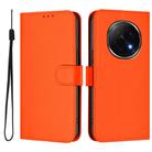 For OPPO A5 Pro China Skin Feel Solid Color Leather Phone Case with Lanyard(Orange) - 2
