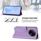 For OPPO A5 Pro China Skin Feel Solid Color Leather Phone Case with Lanyard(Lavender Purple) - 3