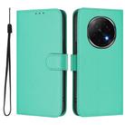 For OPPO A5 Pro China Skin Feel Solid Color Leather Phone Case with Lanyard(Green) - 2