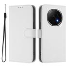 For OPPO A5 Pro China Skin Feel Solid Color Leather Phone Case with Lanyard(White) - 2