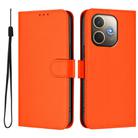 For OPPO A5 Pro 5G Global Skin Feel Solid Color Leather Phone Case with Lanyard(Orange) - 2