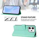 For OPPO Reno14 5G Global Skin Feel Solid Color Leather Phone Case with Lanyard(Mint Green) - 4
