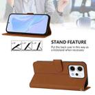 For OPPO Reno14 Pro 5G Global Skin Feel Solid Color Leather Phone Case with Lanyard(Brown) - 4