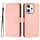 For OPPO Reno14 Pro 5G Global Skin Feel Solid Color Leather Phone Case with Lanyard(Pink) - 2