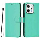 For OPPO Reno14 Pro 5G Global Skin Feel Solid Color Leather Phone Case with Lanyard(Green) - 2