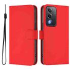 For OPPO A5 5G Global / A3 Pro 5G Global Skin Feel Solid Color Leather Phone Case with Lanyard(Red) - 2