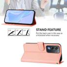 For OPPO A5 5G Global / A3 Pro 5G Global Skin Feel Solid Color Leather Phone Case with Lanyard(Pink) - 4