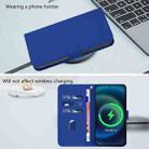For OPPO A5 5G Global / A3 Pro 5G Global Skin Feel Solid Color Leather Phone Case with Lanyard(Dark Blue) - 3