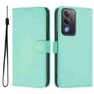 For OPPO A5 5G Global / A3 Pro 5G Global Skin Feel Solid Color Leather Phone Case with Lanyard(Mint Green) - 2