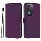 For OPPO A5 5G Global / A3 Pro 5G Global Skin Feel Solid Color Leather Phone Case with Lanyard(Violet) - 2