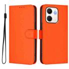 For OPPO A5X 4G / 5G Global Skin Feel Solid Color Leather Phone Case with Lanyard(Orange) - 2