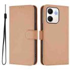 For OPPO A5X 4G / 5G Global Skin Feel Solid Color Leather Phone Case with Lanyard(Nude) - 2