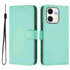 For OPPO A5X 4G / 5G Global Skin Feel Solid Color Leather Phone Case with Lanyard(Mint Green) - 2