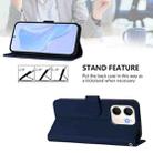 For OPPO A5X 4G / 5G Global Skin Feel Solid Color Leather Phone Case with Lanyard(Navy Blue) - 4