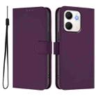 For OPPO A5X 4G / 5G Global Skin Feel Solid Color Leather Phone Case with Lanyard(Violet) - 2