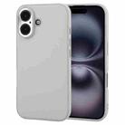 For iPhone 16 Plus GEBEI Plain Leather TPU Hybrid PU Phone Case(Grey) - 1