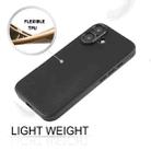 For iPhone 16 Plus GEBEI Plain Leather TPU Hybrid PU Phone Case(Black) - 3