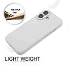 For iPhone 16 GEBEI Plain Leather TPU Hybrid PU Phone Case(Grey) - 3