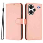 For Redmi Note 13 Pro+ 5G Global Skin Feel Solid Color Leather Phone Case with Lanyard(Pink) - 2