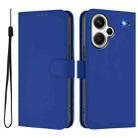 For Redmi Note 13 Pro+ 5G Global Skin Feel Solid Color Leather Phone Case with Lanyard(Dark Blue) - 2