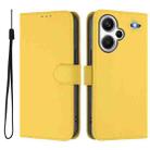 For Redmi Note 13 Pro+ 5G Global Skin Feel Solid Color Leather Phone Case with Lanyard(Lemon Yellow) - 2