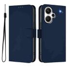 For Redmi Note 13 Pro+ 5G Global Skin Feel Solid Color Leather Phone Case with Lanyard(Navy Blue) - 2