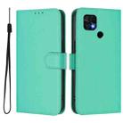 For Redmi 10C Skin Feel Solid Color Leather Phone Case with Lanyard(Green) - 2