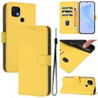 For Redmi 10C Skin Feel Solid Color Leather Phone Case with Lanyard(Lemon Yellow) - 1