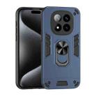 For Redmi Note 14 Pro+ 5G Shockproof Metal Ring Holder Phone Case(Blue) - 1