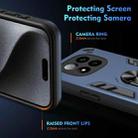 For Redmi Note 14 Pro+ 5G Shockproof Metal Ring Holder Phone Case(Blue) - 3
