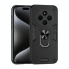For Redmi A4 5G Shockproof Metal Ring Holder Phone Case(Black) - 1