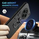 For Redmi A4 5G Shockproof Metal Ring Holder Phone Case(Black) - 2