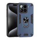 For Xiaomi 15 Shockproof Metal Ring Holder Phone Case(Blue) - 1