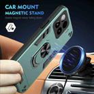 For Xiaomi 15 Shockproof Metal Ring Holder Phone Case(Green) - 2