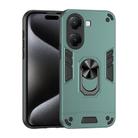 For Xiaomi Poco X7 Pro Shockproof Metal Ring Holder Phone Case(Green) - 1